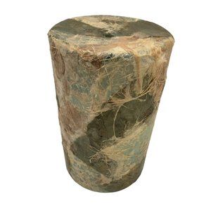 Natural Fiber Glass Lamp Shade Artisan Crafted Cylinder Pendant Swag Jar Brown